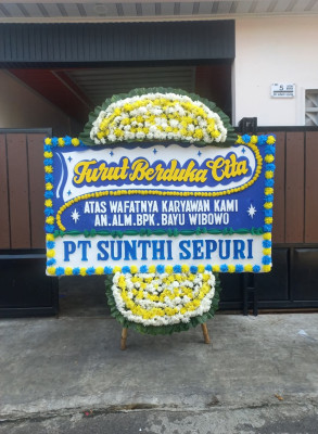 Papan Bunga Duka di Gedang